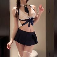 Pure & Playful Lingerie Set - Sexy JK-Inspired Sleepwear for Women, Cute Student-Style Intimate Outfit thumbnail