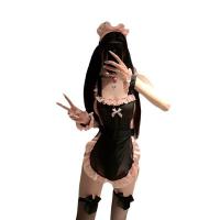 Pure & Playful Lingerie Set - Small Bust Enhancing Maid Costume for Role Play, Bedroom Tease & Sensual Wear thumbnail