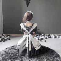 Pure & Playful Maid Costume Set - Cute Japanese Schoolgirl Cosplay Outfit with Black Stockings & Princess Style thumbnail