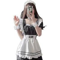 Pure & Playful Maid Costume Set - Cute Japanese Schoolgirl Cosplay Outfit with Black Stockings & Princess Style thumbnail