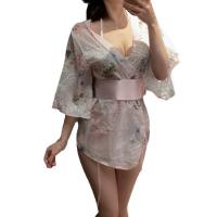 Pure & Playful Sensual Lingerie Set – Modest Yet Sexy Kimono-Style No-Remove Outfit for Couples thumbnail