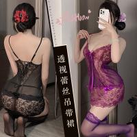 Luxury Pure-Seduction Lace Sleep Dress for Women – Elegant Sheer Babydoll Nightgown with Adjustable Straps thumbnail