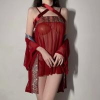 Pure & Seductive Chinese-Inspired Lingerie Set – Vintage Hanfu Belly Dance Bodysuit with Sheer Mesh Sleep Dress thumbnail