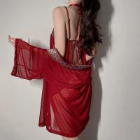 Pure & Seductive Chinese-Inspired Lingerie Set – Vintage Hanfu Belly Dance Bodysuit with Sheer Mesh Sleep Dress thumbnail