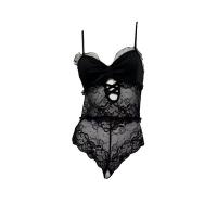 Pure & Seductive Lace Bodysuit - Sheer Mesh Sensual Lingerie with Open-Crotch Design for Effortless Allure thumbnail