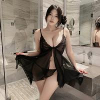 Pure & Seductive Lace Chemise - Sheer Transparent Sleep Dress for Couples, Romantic Lingerie Set thumbnail