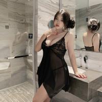 Pure & Seductive Lace Chemise - Sheer Transparent Sleep Dress for Couples, Romantic Lingerie Set thumbnail