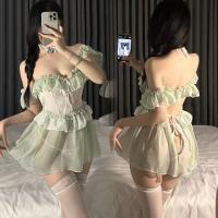 Pure & Seductive Lace Dress Set - Sheer Hanfu Sleepwear & Cosplay Mini Skirt Outfit thumbnail