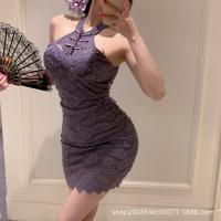 Pure & Seductive Lace Qqny Cheongsam Bodycon Dress - Elegant Autumn Winter Erotic Lingerie for Women thumbnail
