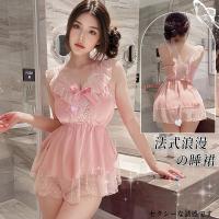 Pure & Seductive Lace Sleep Dress for Women – Sexy Satin-Blend Slip Nightgown with Adjustable Straps thumbnail