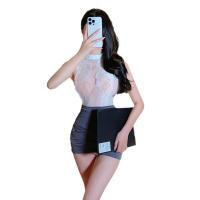 Pure & Seductive Lingerie Set - Modest Yet Sexy Secretary Skirt Outfit, No-Remove Cosplay Sleepwear thumbnail