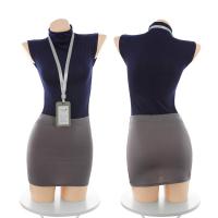 Pure & Seductive Lingerie Set - Modest Yet Sexy Secretary Cosplay Sleepwear with Pencil Skirt thumbnail