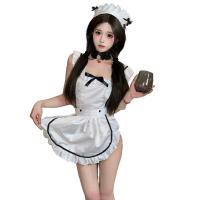 Pure & Seductive Maid Costume Set - Sexy Role Play Lingerie Outfit, No-Remove Design for Women thumbnail