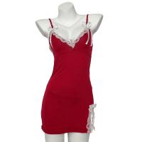 Pure & Sexy Lace Bodysuit for Women - Trendy Sheer Mesh Sleep Dress with Built-in Padded Bra, Lounge & Nightwear thumbnail