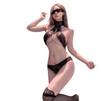 Pure Temptation Lace Bodysuit - Sensual Tight-Fit Bondage-Inspired Erotic Lingerie with Sheer Cutouts thumbnail