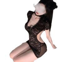 Pure Temptation Lace Lingerie Set - Seductive No-Remove Bedroom Kimono Outfit with Push-Up & Body-Conforming Fit thumbnail