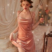 Pure Temptation Lingerie Set – Sexy Sleepwear Dress with Ruched Hip Detail, Lazy Princess Style Nightgown thumbnail