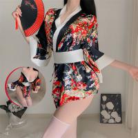 Pure & Tempting Japanese Kimono Lingerie Set - Sexy Yukata-Inspired Costume Outfit for Role Play thumbnail
