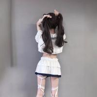 Pure & Tempting JK Uniform Set - Navy Collar Bow Skirt Student Lingerie Sleepwear for Women thumbnail