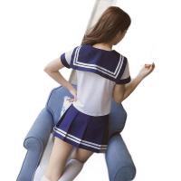 Pure & Tempting JK Uniform Set - Sailor Style Schoolgirl Outfit with Bow Skirt, Sexy Sleepwear Ensemble thumbnail
