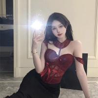 Pure & Tempting Lingerie Bodysuit - Busty-Look Push-Up Corset Vest Set for Small Bust Women thumbnail