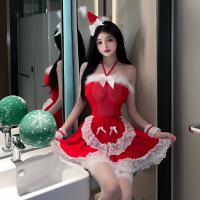Pure & Tempting Lingerie Set - Christmas Naughty Maid Sleepwear Outfit, No-Remove Sexy Costume for Women thumbnail