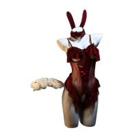 Pure & Tempting Lingerie Set - Modest Yet Sexy Open-Crotch Bunny Girl Cosplay Sleepwear Outfit thumbnail