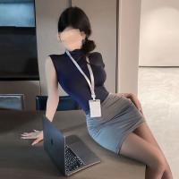 Pure & Tempting Lingerie Set - Secretary Skirt, Air Hostess Costume, Nightclub No-Remove Outfit thumbnail