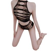 Pure & Tempting Sheer Mesh Lace Bodysuit for Women - Sexy Open-Crotch Bodycon Set, Tear-Away Design thumbnail