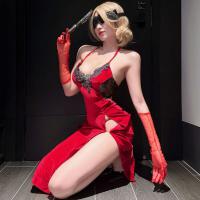Pure-Yet-Sensual Lingerie Set - Modest Elegance Qipao-Inspired Sleepwear & Cosplay Bodysuit thumbnail