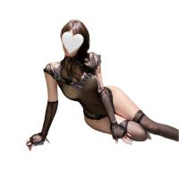 Purple Lace Seductive Bodysuit - Pure & Tempting Erotic Lingerie for Women, Insertable Design thumbnail