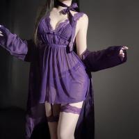 Purple Lace Seductive Sleep Dress - Elegant Valentine's & New Year Lingerie for Women thumbnail