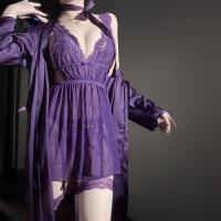 Purple Lace Seductive Sleep Dress - Elegant Valentine's & New Year Lingerie for Women thumbnail