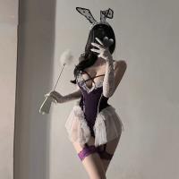 Purple Lingerie Bodysuit - Sexy All-in-One Pure Seduction Sleepwear Set for Women thumbnail
