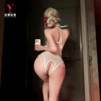 Purple Sensual Lingerie Set - Sexy Nightwear with Open-Crotch Design, Easy-Wear Uniform Style thumbnail