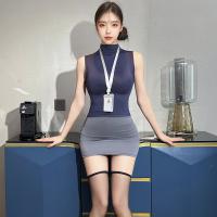 PXFS Secretarial Bodysuit Skirt - Air Hostess Uniform Style Lingerie, Modest Yet Seductive Outfit thumbnail