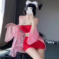 Qiaoduo Hanfu-Inspired Lingerie Set - Sexy Fox Spirit Daji Bodysuit & Skirt, Pure-Yet-Seductive Sleepwear thumbnail