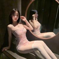Qiaozi Embroidered Sheer Kimono Dress - New Chinese Style Bodycon Mini Dress, Sexy Modest Office & Party Outfit thumbnail