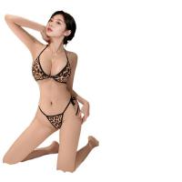 Qiaozi Women's Leopard Print Sexy Lingerie Set – Comfortable Strapless Bra & Thong Outfit thumbnail