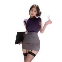 Qingqing Lingerie Pure Temptation No-Remove Set - Sexy Bodycon Mini Skirt & Matching Sleep Dress for Women thumbnail