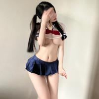 Qingruohan Sexy JK Uniform Set – Seductive Pleated Mini Skirt Role Play Outfit for Adults thumbnail