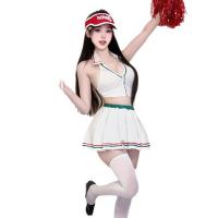 Qingruohan Sexy Lingerie Set – Pure & Bold Cheerleader Costume, No-Remove Outfit for Football Fans & Party Wear thumbnail