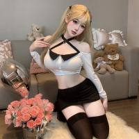 Qingruohan Sexy Lingerie Set - Pure & Tempting Bodycon Dress, No-Remove Secretary Uniform Sleepwear Outfit thumbnail