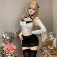 Qingruohan Sexy Lingerie Set - Pure & Tempting Bodycon Dress, No-Remove Secretary Uniform Sleepwear Outfit thumbnail
