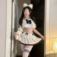 QingShe JK Flirty Lingerie Set – Pure & Tempting Pleated Skirt with Elegant Sensual Appeal thumbnail