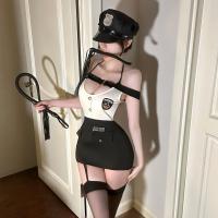 QingShe Seductive Cosplay Lingerie Set – Elegant Police Officer Costume with Pure-Yet-Tempting Aesthetic thumbnail