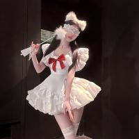 QingShe Soft Cute Lingerie Set - Bowknot Maid-Inspired Pure & Tempting Lolita Erotic Underwear for Women thumbnail