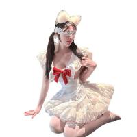 QingShe Soft Cute Lingerie Set - Bowknot Maid-Inspired Pure & Tempting Lolita Erotic Underwear for Women thumbnail