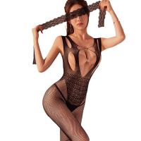 Qingyegé Sexy Lingerie Bodystocking - Sheer Mesh Open-Crotch Stocking for Women, Seductive One-Piece Outfit thumbnail