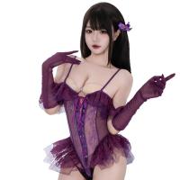 QQNY Sexy Lace Corset Bodysuit – Fishbone Waist Trainer with Steel Boning & Sheer Mesh thumbnail